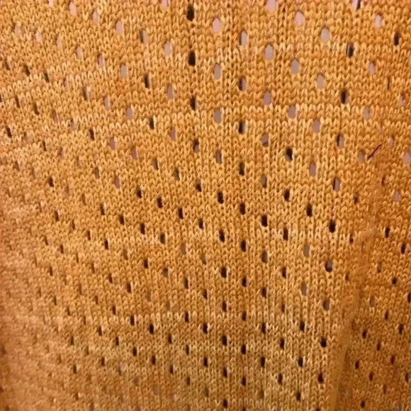 Marled Long Cotton Open Front Cardigan-Sz L - Picture 3 of 5